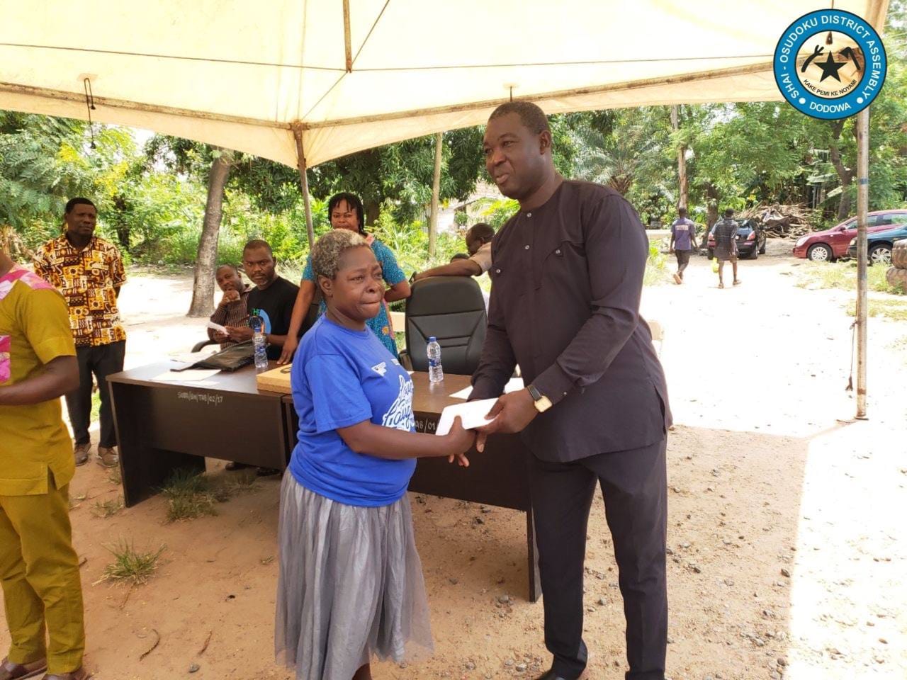 DISBURSEMENT OF FUNDS AND ITEMS TO PERSONS WITH DISABILITIES (PWDs) BY THE CHIEF EXECUTIVE OF THE SHAI- OSUDOKU DISTRICT ASSEMBLY.