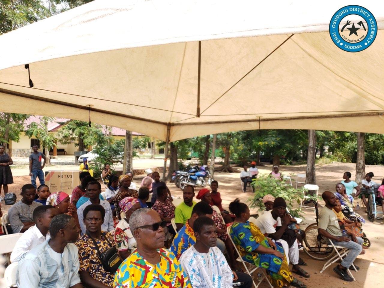 DISBURSEMENT OF FUNDS AND ITEMS TO PERSONS WITH DISABILITIES (PWDs) BY THE CHIEF EXECUTIVE OF THE SHAI- OSUDOKU DISTRICT ASSEMBLY.