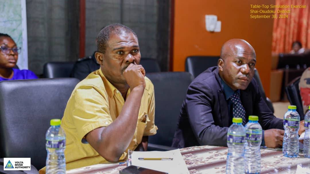 DCE HOST NADMO AND VRA FOR A TABLETOP SIMULATION EXERCISE ON FLOOD CONTINGENCY PLAN AND EMERGENCY PREPAREDNESS PLAN FOR THE SHAI-OSUDOKU DISTRICT.