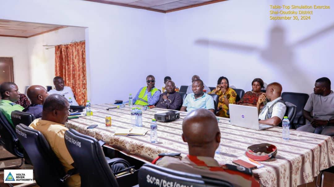 DCE HOST NADMO AND VRA FOR A TABLETOP SIMULATION EXERCISE ON FLOOD CONTINGENCY PLAN AND EMERGENCY PREPAREDNESS PLAN FOR THE SHAI-OSUDOKU DISTRICT.