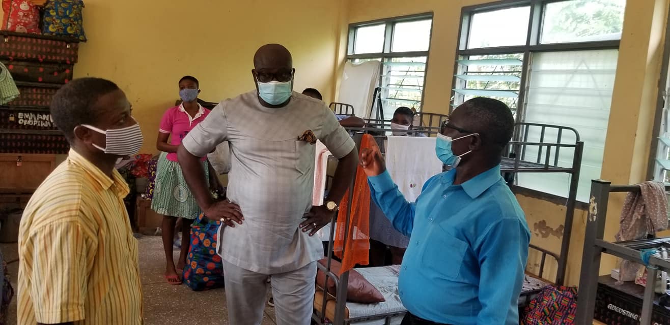 SODA Chief Executive Monitors Reopening of Ghanata Senior High School.
