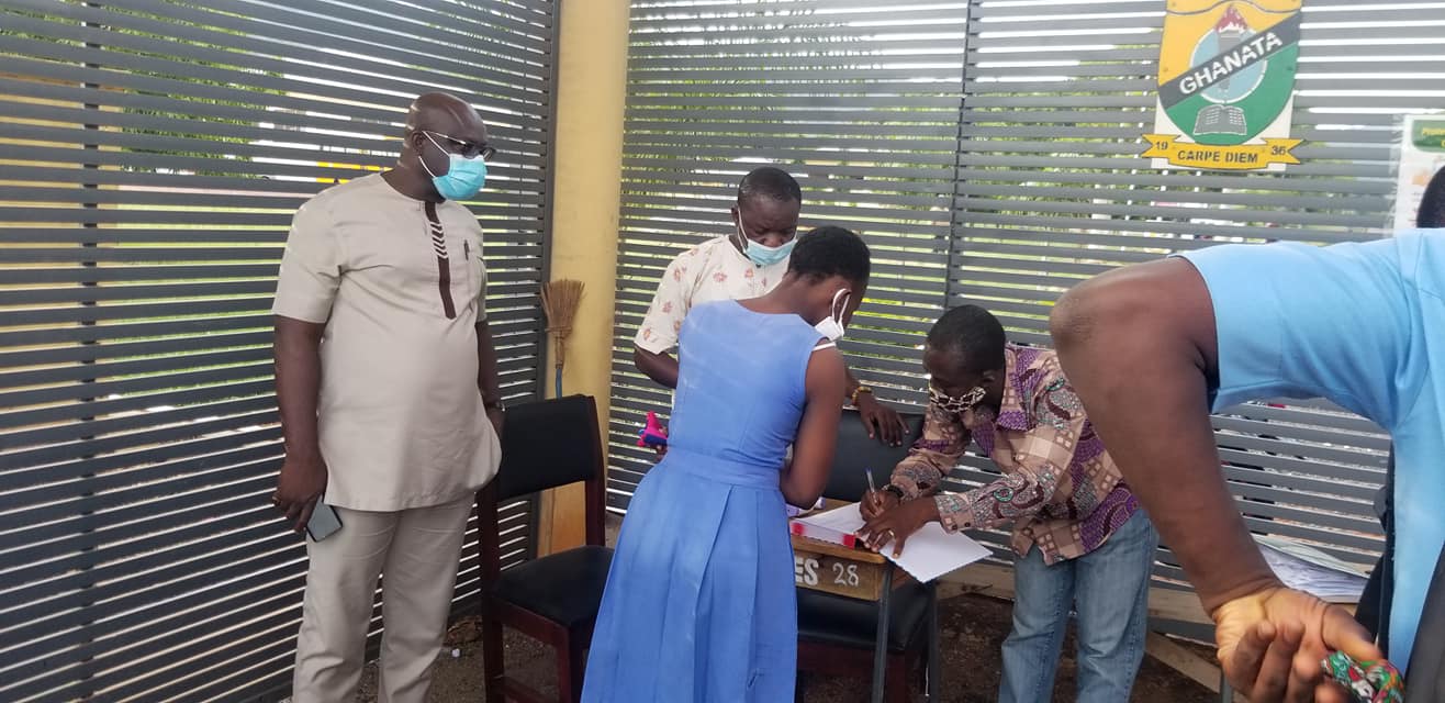 SODA Chief Executive Monitors Reopening of Ghanata Senior High School.