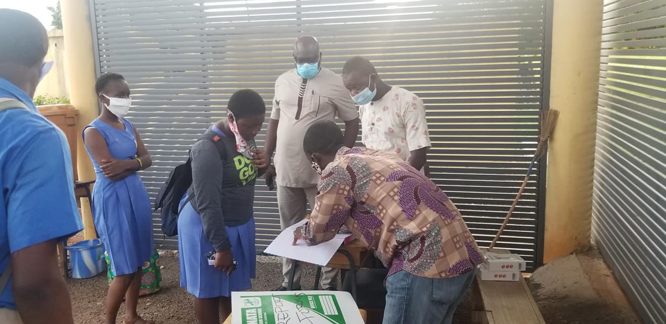 SODA Chief Executive Monitors Reopening of Ghanata Senior High School.