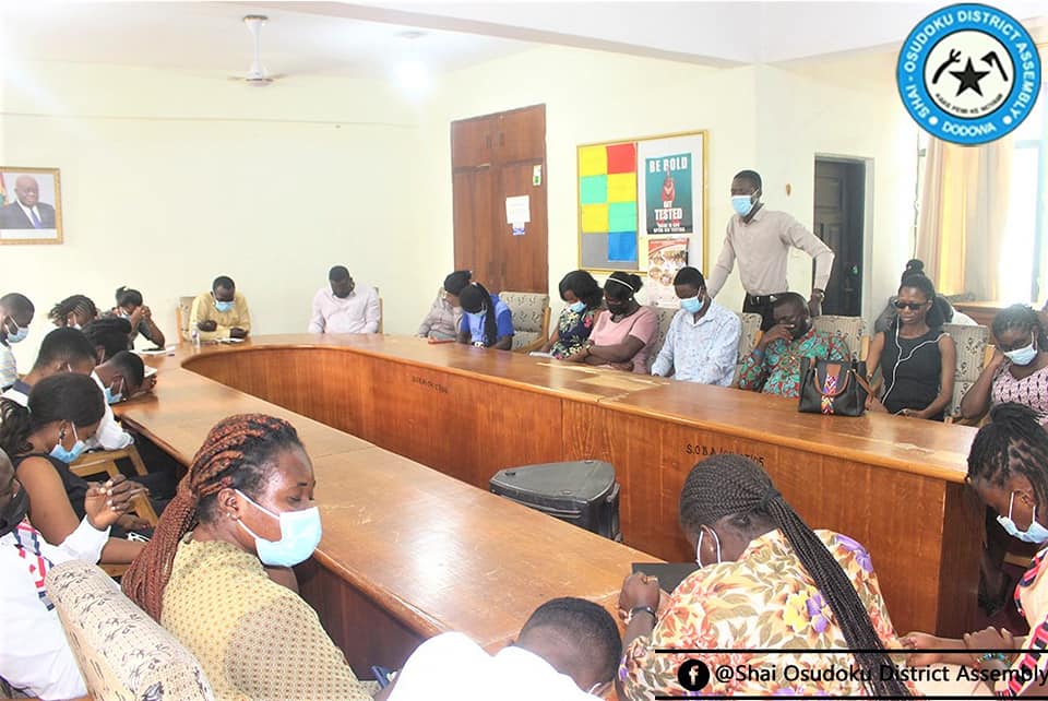 The Shai-Osudoku District Assembly has organized a one-day orientation program for National Service Personnel in the district.
