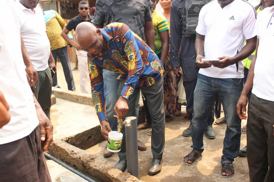 District Chief Executive of SODA Commissions 3 Boreholes in the District