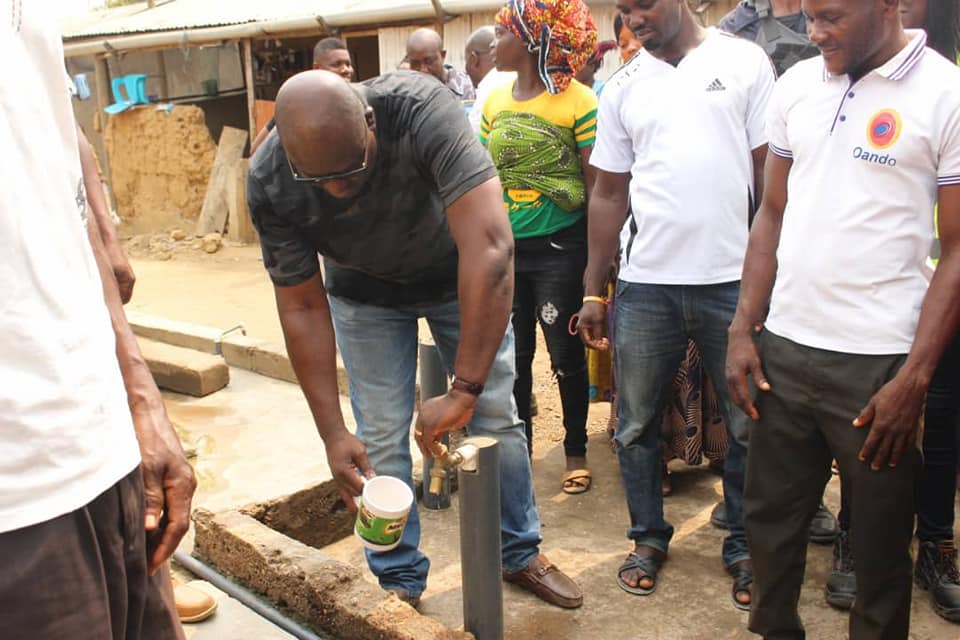 District Chief Executive of SODA Commissions 3 Boreholes in the District