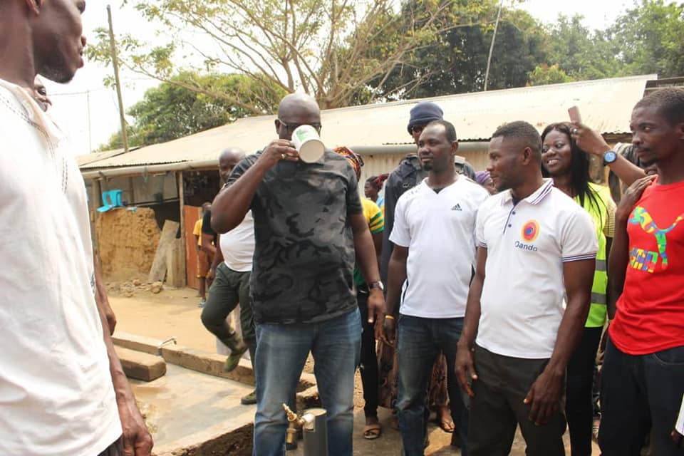 District Chief Executive of SODA Commissions 3 Boreholes in the District