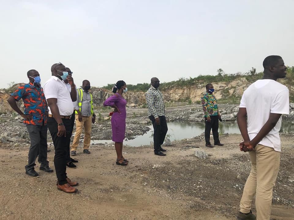 DCE and His Entourage Pays Working Visit to Quarry Site.