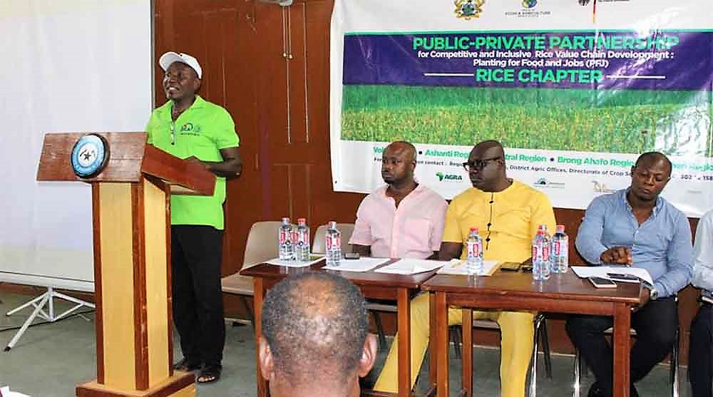 District Chief Executive ,Hon Daniel Akuffo meets Executives of Rice Famers within District