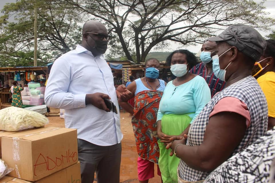 Shai-Osudoku DCE Donates Protective Equipment to Market Women