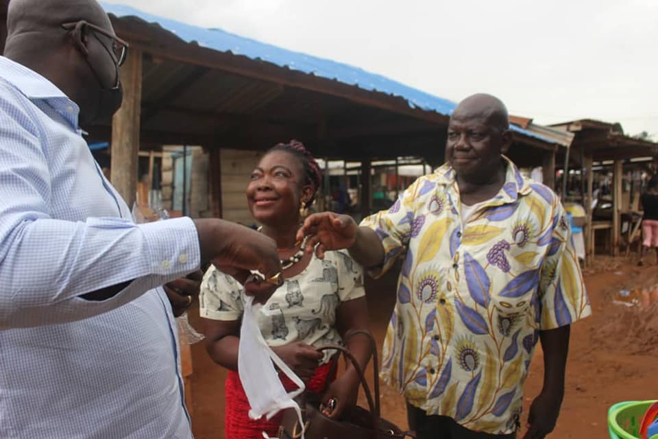 Shai-Osudoku DCE Donates Protective Equipment to Market Women