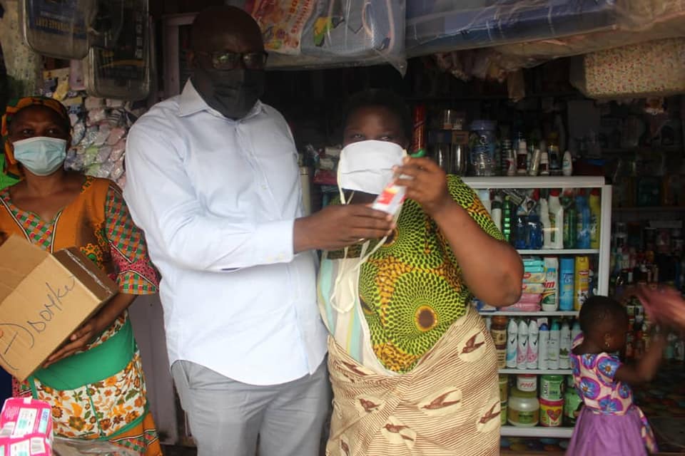 Shai-Osudoku DCE Donates Protective Equipment to Market Women