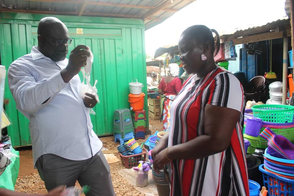 Shai-Osudoku DCE Donates Protective Equipment to Market Women
