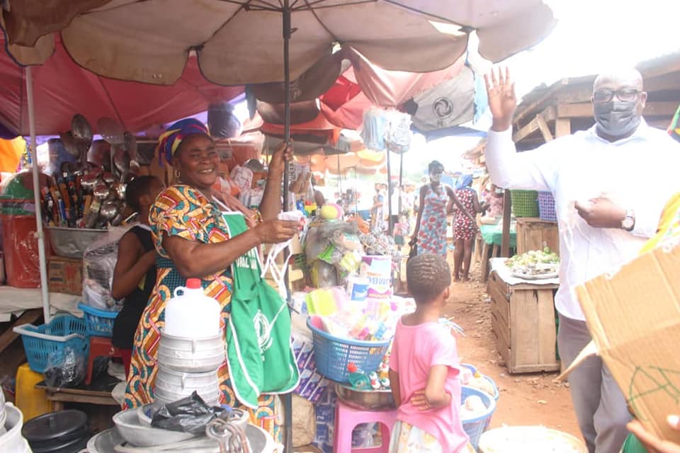Shai-Osudoku DCE Donates Protective Equipment to Market Women