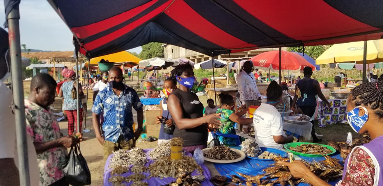 Hon-Daniel Teye Akuffo working visit to Dodowa Market, SODA