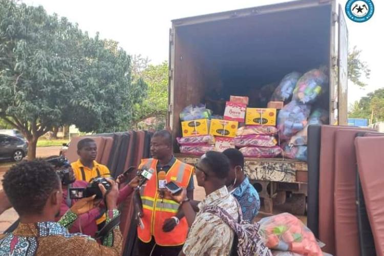 SHAI-OSUDOKU DISTRICT RECIEVES ITEMs FOR DISTRIBUTION TO FLOOD VICTIM's