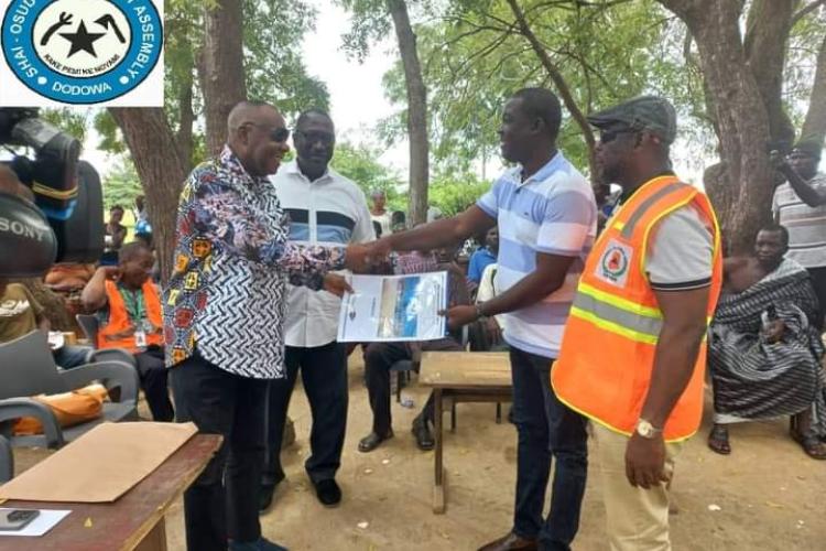 CITI FM&TV BUILDS SHELTER FOR AKOSOMBO DAM SPILLAGE VICTIMS AT TOKPO IN SHAI -OSUDOKU DISTRICT
