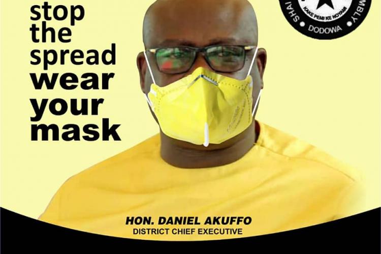Community Dwellers Cautioned to Maintain Protocols. COVID-19 (48), Shai-Osudoku District Assembly (34), District Court (38), SODA (35), Dodowa (45), COVID-19 (48)