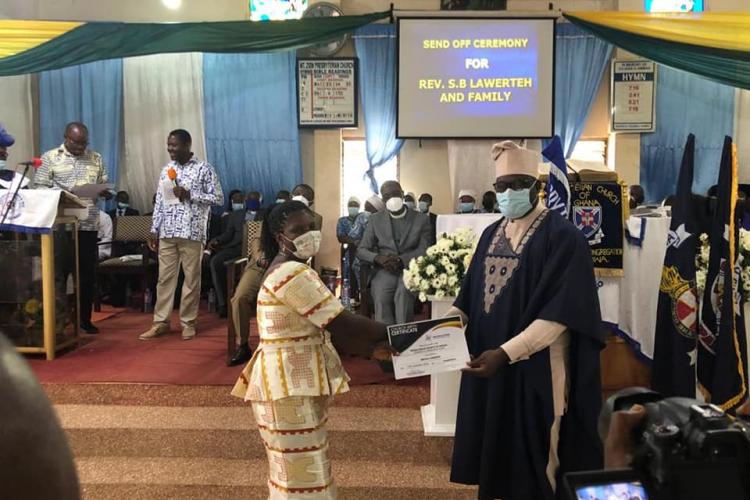 Presbyterian Church Dodowa Organizes Sendoff Thanksgiving Service for Rev. Lawerteh