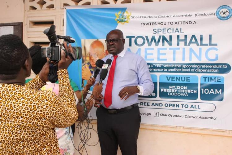 Mr Akuffo, Town Hall Meeting Held to Educate the Public on the Upcoming Referendum